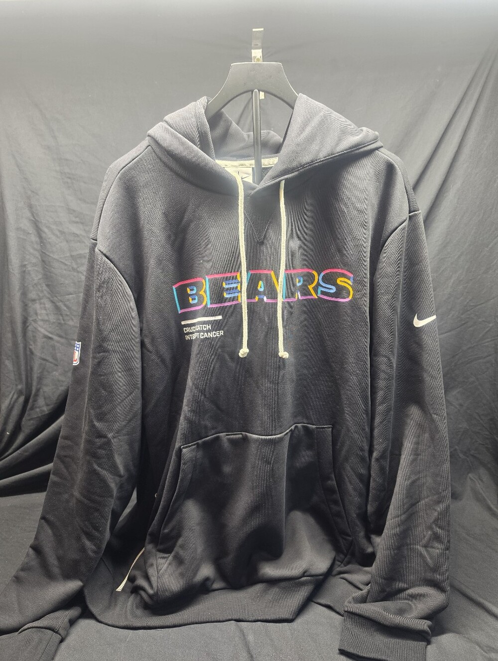 NWT Nike Chicago Bears Crucial Catch Hoodie 3XL Black Dri-FIT NFL